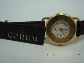 台中 流當品拍賣 原裝 CORUM 崑崙 18K金 石英 女錶