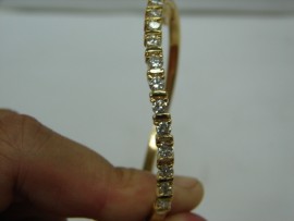 流當品拍賣 1克拉 E色 K金 鑽石手環
