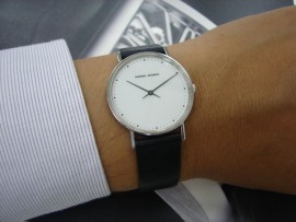台中 流當品拍賣 原裝 GEORG JENSEN 喬治傑生 經典 中性手錶 9成新 喜歡價可議