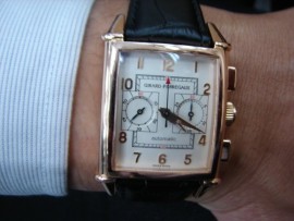 台中 流當品拍賣 GP 芝柏 Vintage 計時18K 玫瑰金 自動 男錶 喜歡價可議