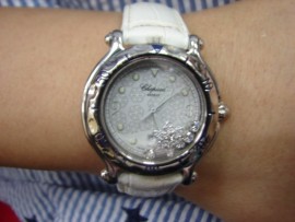 台中 流當品拍賣 原裝 CHOPARD 蕭邦 中型雪花 不鏽鋼 石英 女錶 9成5新 喜歡價可議
