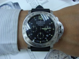 台中流當品拍賣 原裝 PANERAI 沛納海 PAM250 計時 不銹鋼 自動 男錶 9成新