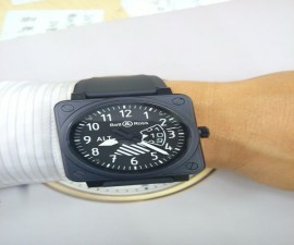 台中流當品拍賣 流當手錶拍賣 原裝 BELL&ROSS; BR01-96 PVD ALT 自動 男錶 9成9新 喜歡價可議