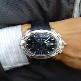 台中流當品拍賣 流當手錶拍賣 全新品 TAG Heuer 豪雅 Aquaracer 計時 不鏽鋼 自動男錶 喜歡價可議