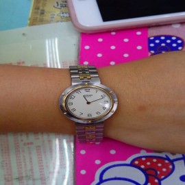 台中流當品拍賣 流當手錶 原裝 HERMES 愛馬仕 不鏽鋼半金 石英 女錶 9成新 喜歡價可議