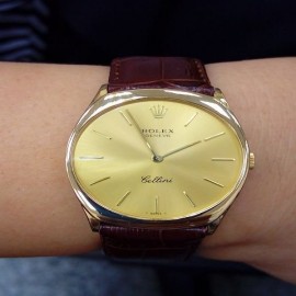 台中流當品拍賣 流當手錶 原裝 ROLEX 勞力士 Cellini 徹里尼 18K金 手上鍊 男女錶 喜歡價可議