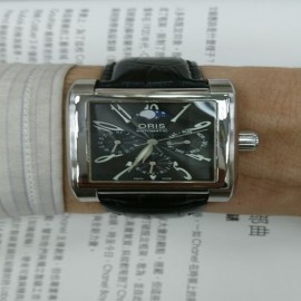 台中流當品拍賣 流當手錶 原裝 ORIS 豪利時 月相 星期 日期 24小時 自動 男錶 9成新