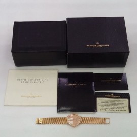 台中流當品拍賣 流當手錶 VACHERON CONSTANTIN 江詩丹頓 18k玫瑰金 鑽圈 手上鍊 男錶 盒單齊