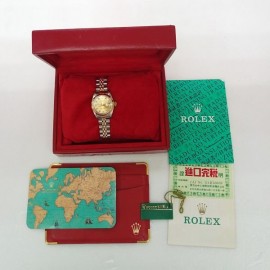 台中流當品拍賣 原裝 ROLEX 勞力士 69173 十鑽面 女錶 錶帶緊實 9成9新 附盒單 特價出清