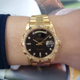 台中流當品拍賣 流當手錶 勞力士 18238 69T十鑽黑色面盤 K金 男錶 喜歡價可議 ZR434