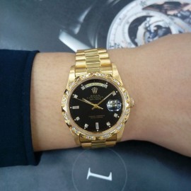 台中流當品拍賣 流當手錶 勞力士 18238 69T十鑽黑色面盤 K金 男錶 喜歡價可議 ZR434