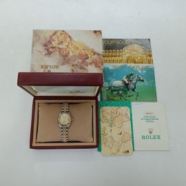 台中流當品拍賣 原裝 ROLEX 勞力士 69173 十鑽 半金 自動 女錶 9成5新 盒單齊 喜歡價可議